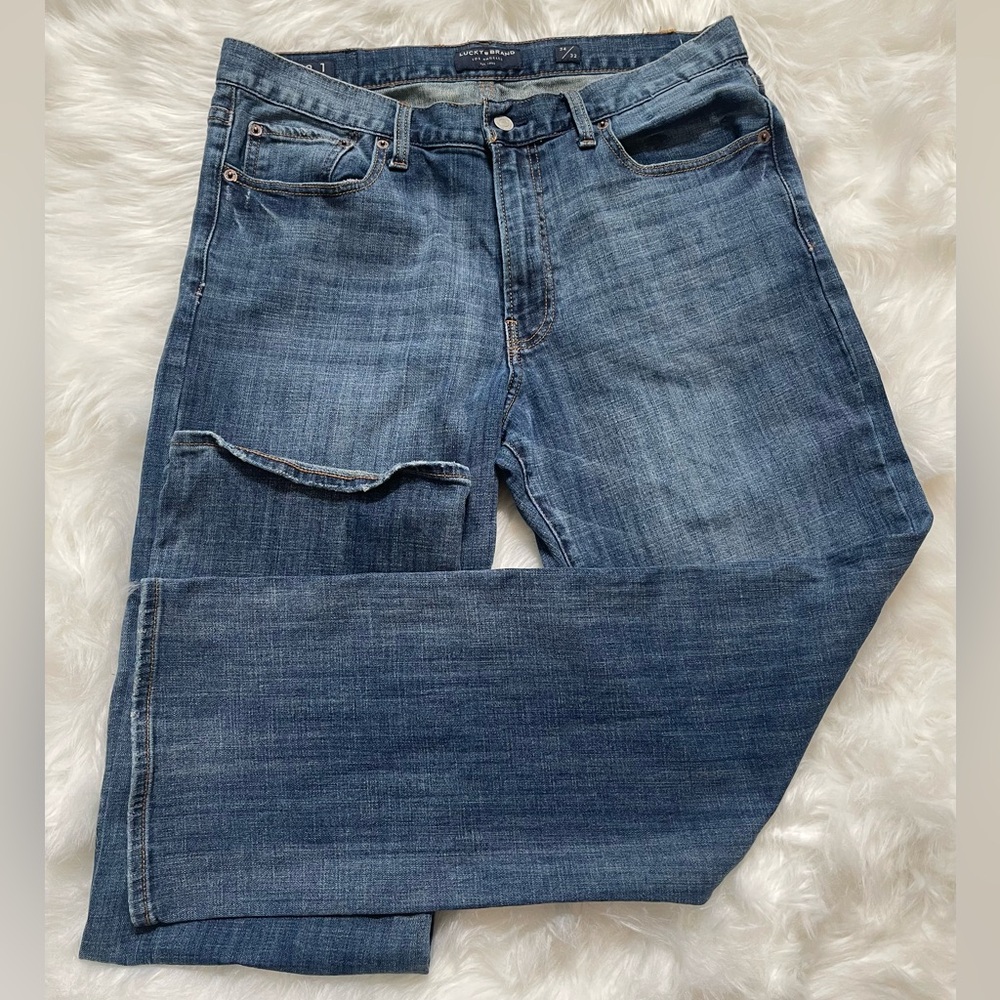 Mens Lucky Jeans 181 Relaxed Straight Athletic Fit 34x32